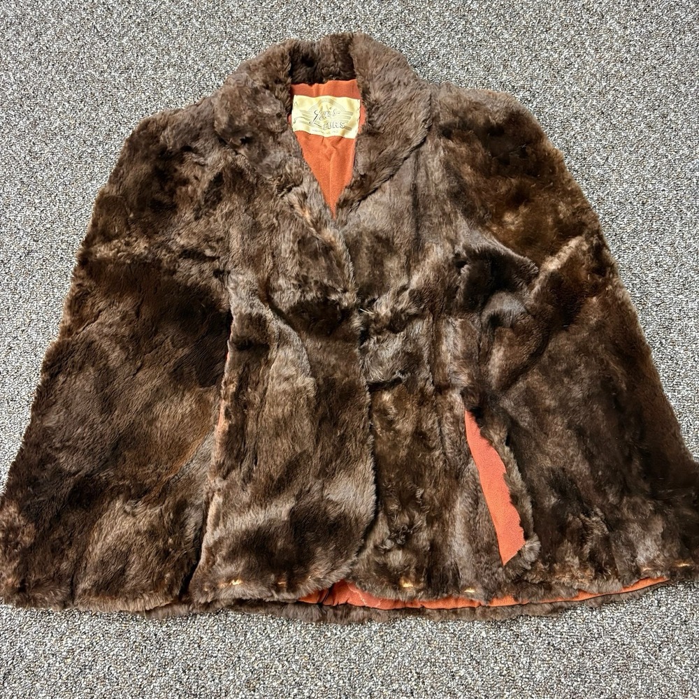 1960s Fur Jacket Brown True Vintage Lined Louis Furs Rare Large